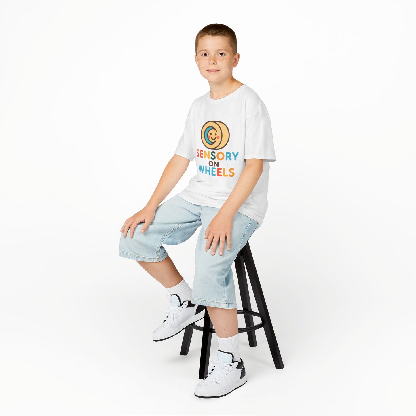 Kids Tee - Colorful Sensory On Wheels Logo