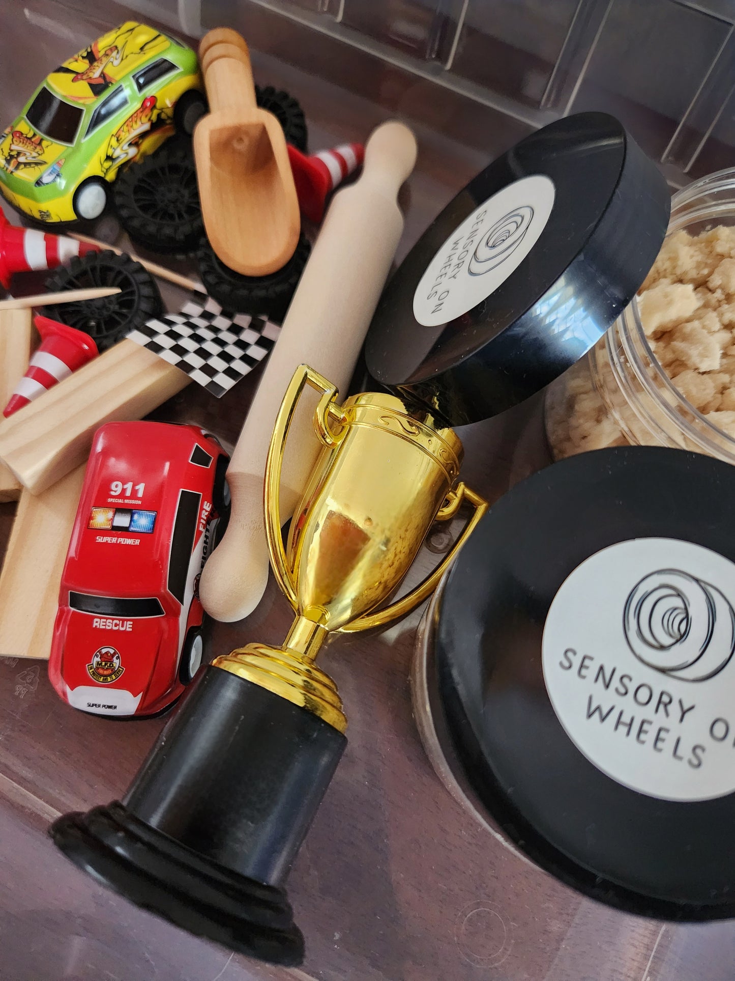 Race Car Sensory Bin